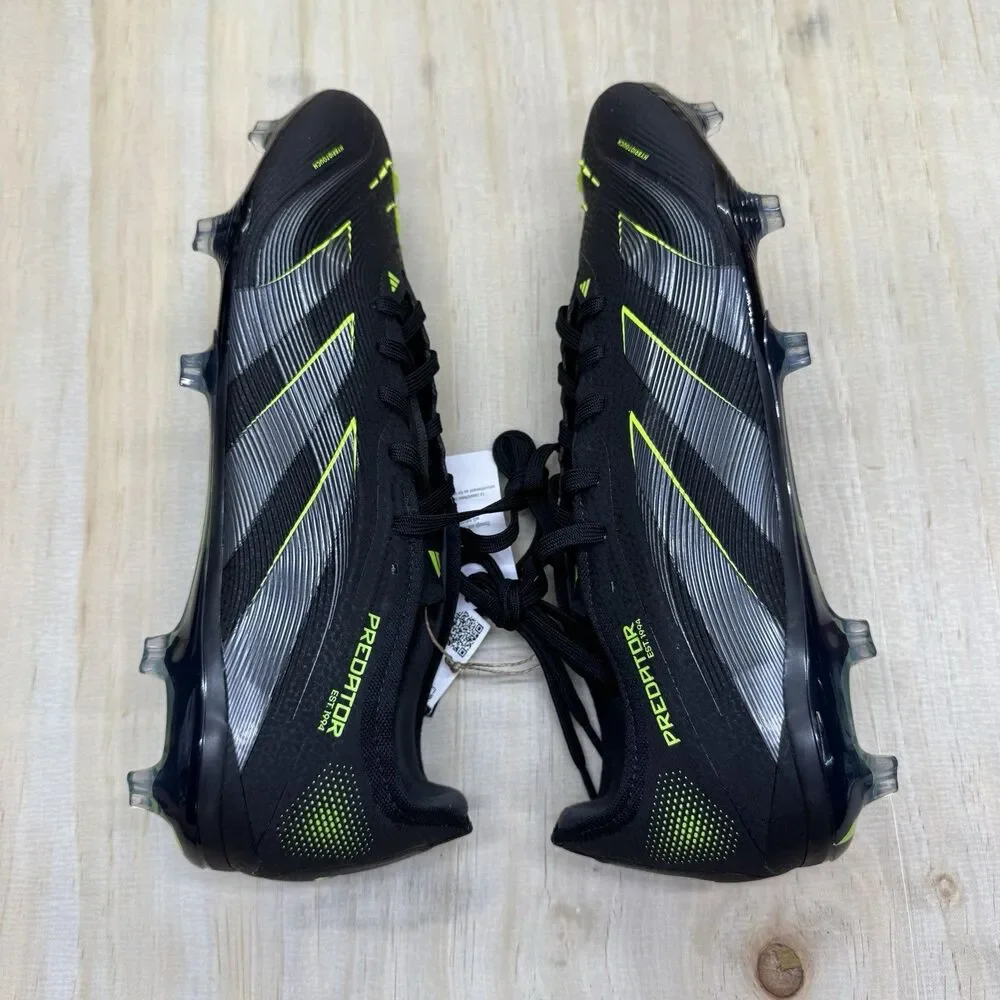 NEW Adidas Predator Pro Firm Ground Soccer Cleats Black Mens Size 10 JI1197